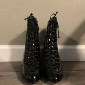 Black Leather Bootie